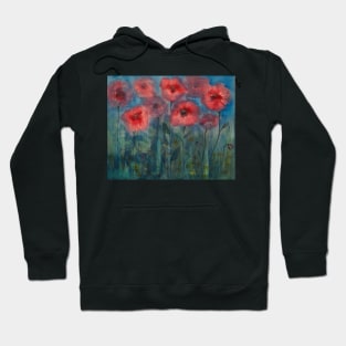 Abstract poppies Hoodie